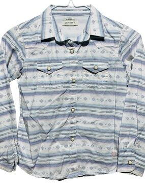 Kids Ariat Pearl Snap Western Core Shirt Size 8